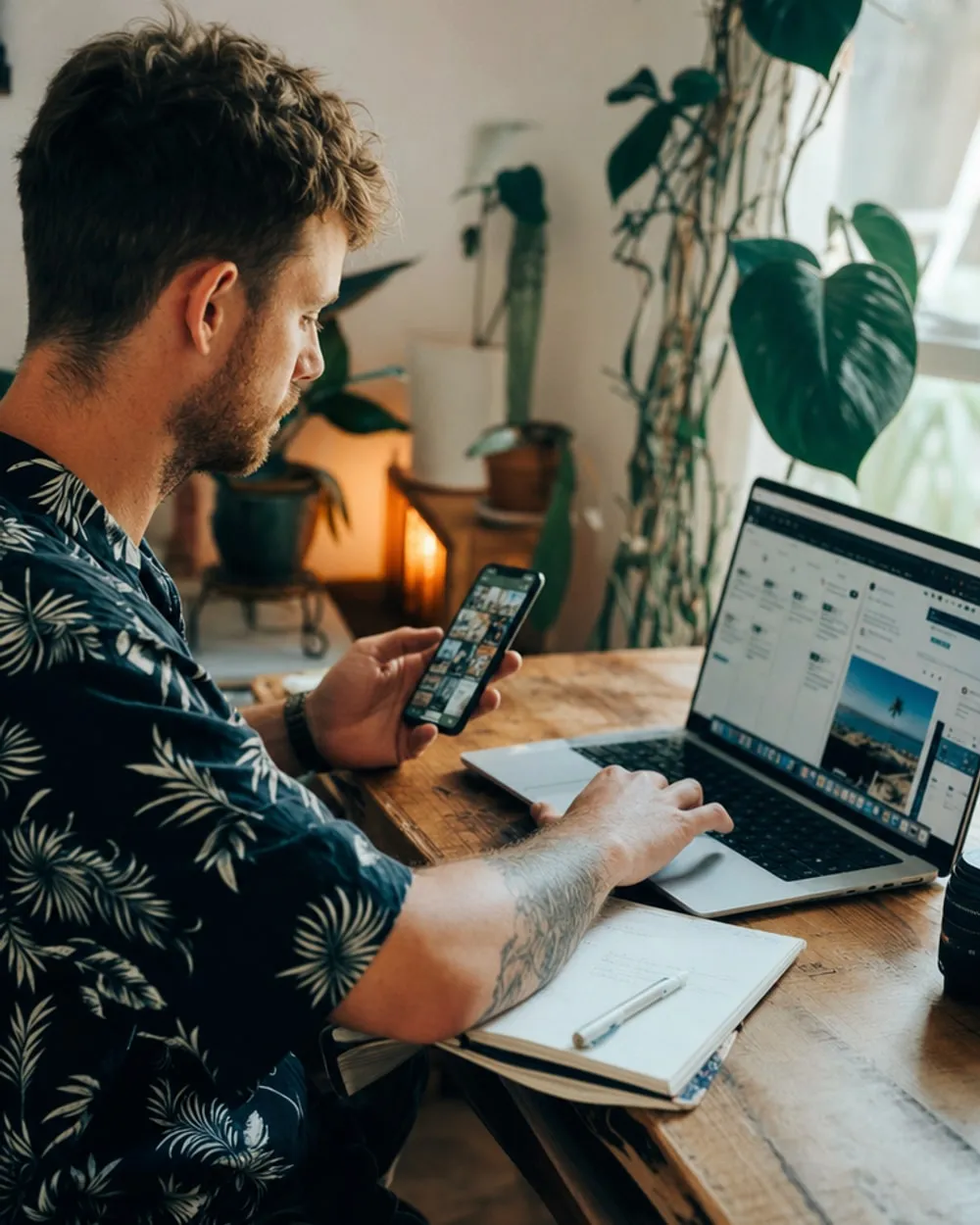Branded social content scheduled across multiple platforms